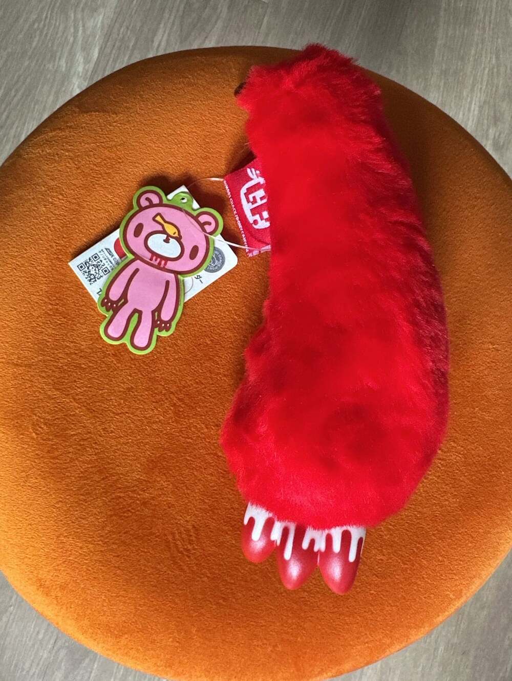 Taito Chax GP Gloomy Bear Red Paw Plush Keychain